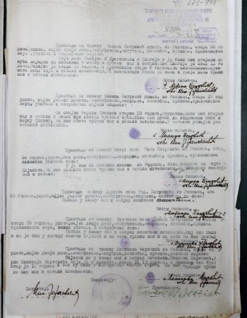 Grupna prijava zločina okupatora komisiji za Resnik, 23. 1. 1945. AJ 273-961